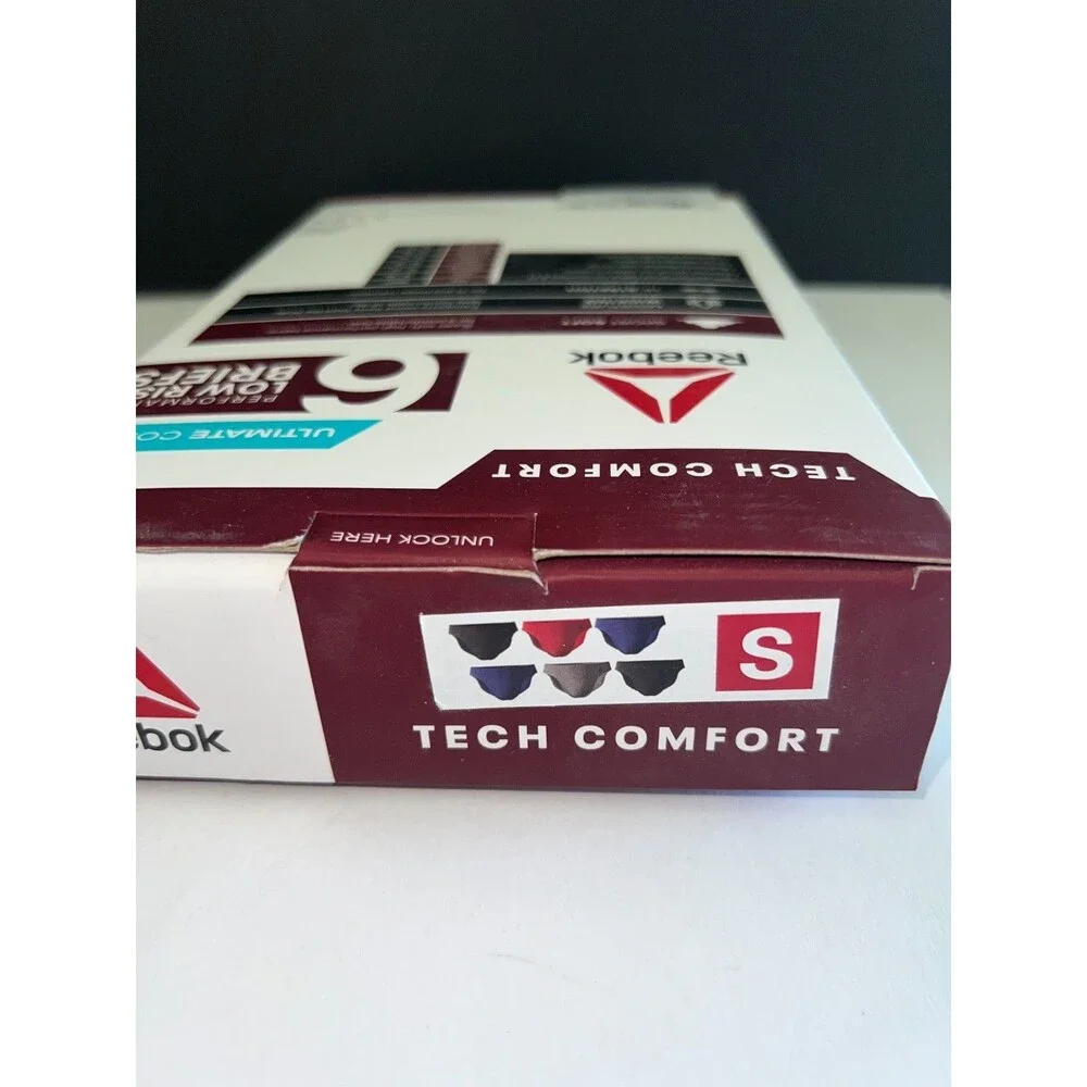 6 Pack Medium Men’s Reebok Low Rise Performance Briefs Size S Contour Pouch